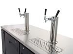 Double Tower Kegerator Beer Dispenser - 4 Tap