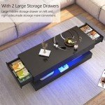 High Glossy LED Coffee Table for Man Cave