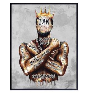 Motivational Black Art Decor for Your Man Cave