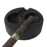 Rustic Cast Iron Cigar Ashtray with Double Slot
