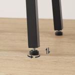 Set of 2 Industrial Bar Stools, Black