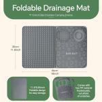 Folding Cocktail Bar Mat with Cutting Board 18" x 12