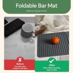 Folding Cocktail Bar Mat with Cutting Board 18" x 12