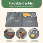 Folding Cocktail Bar Mat with Cutting Board 18" x 12