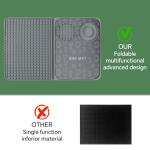 Folding Cocktail Bar Mat with Cutting Board 18" x 12