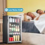 Midea 115-Can Beverage Refrigerator with LED Light
