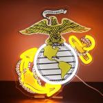 Marine Corps Neon Sign for Man Cave Decor