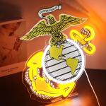Marine Corps Neon Sign for Man Cave Decor