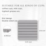 Elegant Diatomite Coaster Set - Water Absorbent