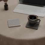 Elegant Diatomite Coaster Set - Water Absorbent