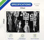 Funny "We Want Beer" 3x5 Feet Flag