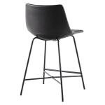 Walker Edison Xuma Black Faux Leather Counter Stools