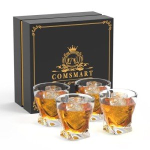 Comsmart 10 oz Whiskey Glass Set in Gift Box