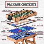SereneLife 5-in-1 Folding Game Table for Fun