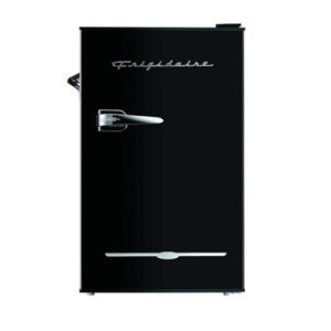 Retro Black Mini Bar Fridge with Bottle Opener