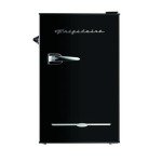 Retro Black Mini Bar Fridge with Bottle Opener