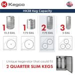 Kegco Dual Tap Stainless Steel Beer Dispenser