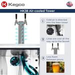 Kegco Dual Tap Stainless Steel Beer Dispenser