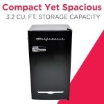 Retro Black Mini Bar Fridge with Bottle Opener