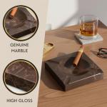 Genuine Marble Cigar Ashtray with Four Rests