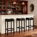 Set of 2 Padded Saddle-Seat Bar Stools