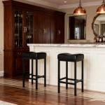 Set of 2 Padded Saddle-Seat Bar Stools