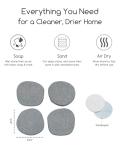 Stylish Dark Gray Diatomaceous Earth Coasters - 2 Pack