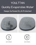 Stylish Dark Gray Diatomaceous Earth Coasters - 2 Pack