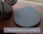 Stylish Dark Gray Diatomaceous Earth Coasters - 2 Pack