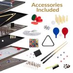 Sunnydaze 10-in-1 Multi-Game Table - Dark Wood