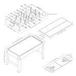 Sunnydaze 10-in-1 Multi-Game Table - Dark Wood