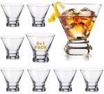 Mfacoy Stemless Martini Glass Set of 9
