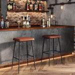 Industrial Counter Height Bar Stools Set of 2