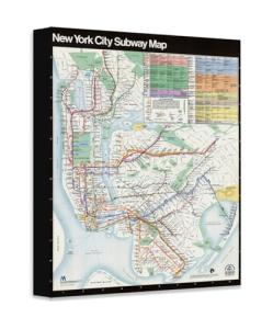 Vintage 1979 NYC Subway Map Canvas Wall Art