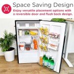 Retro Black Mini Bar Fridge with Bottle Opener
