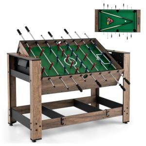 GYMAX 2-in-1 Foosball & Billiards Game Table