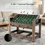 GYMAX 2-in-1 Foosball & Billiards Game Table