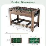 GYMAX 2-in-1 Foosball & Billiards Game Table