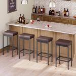 Set of 2 Stylish 24.8-Inch Bar Stools