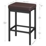 Set of 2 Stylish 24.8-Inch Bar Stools