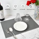 4-Pack Gray Rubber Non-Slip Bar Mats