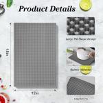 4-Pack Gray Rubber Non-Slip Bar Mats