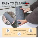 4-Pack Gray Rubber Non-Slip Bar Mats