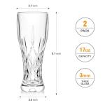 Set of 2 17 oz Craft Beer Glasses