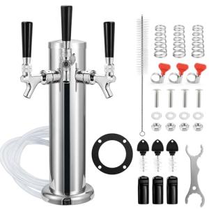 3-Tap Stainless Steel Beer Kegerator Dispenser