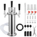 3-Tap Stainless Steel Beer Kegerator Dispenser