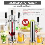 3-Tap Stainless Steel Beer Kegerator Dispenser