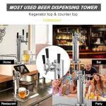 3-Tap Stainless Steel Beer Kegerator Dispenser