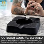 Unbreakable Outdoor Cigar Ashtray with 4 Rests
