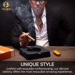 Unbreakable Outdoor Cigar Ashtray with 4 Rests
